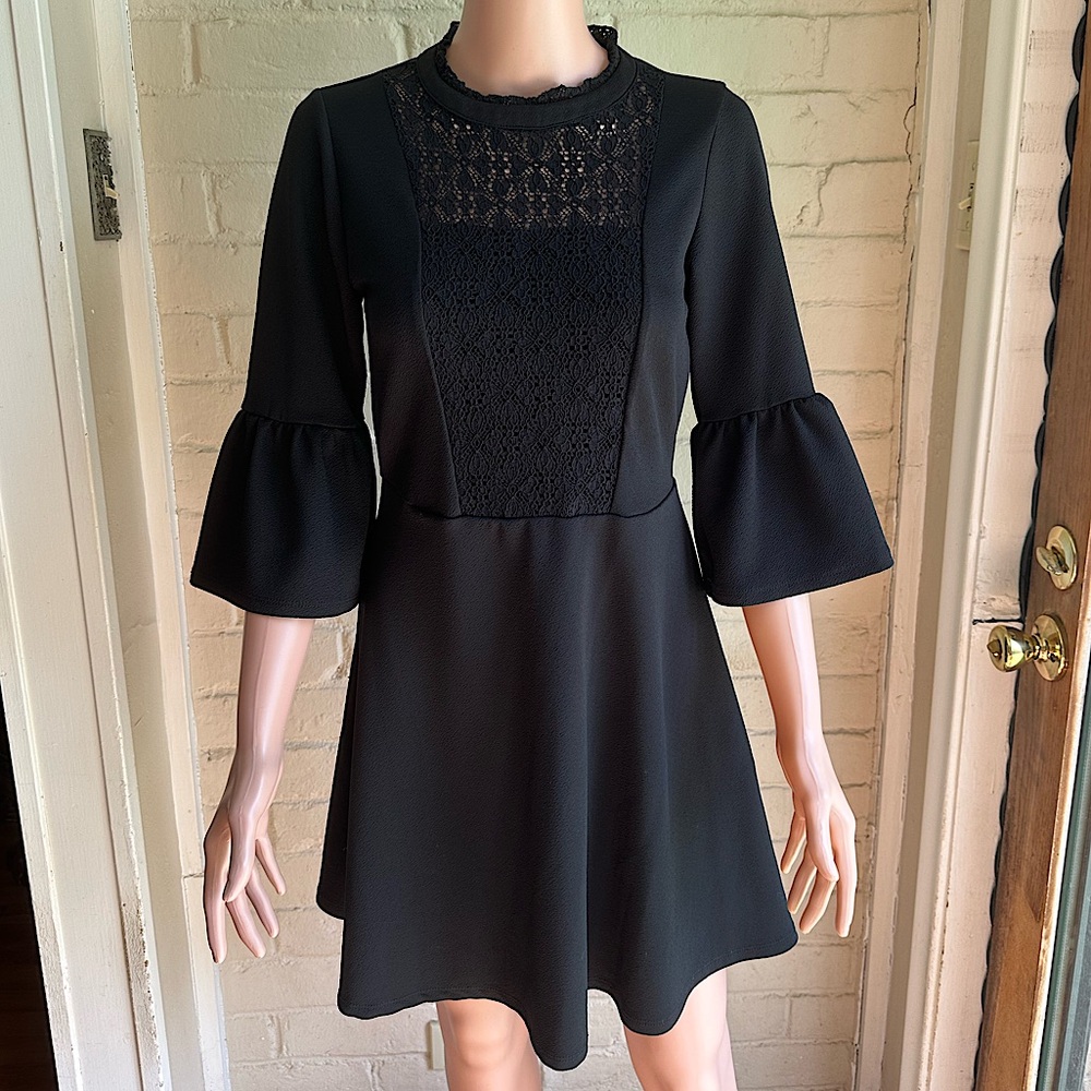 Xhilaration size small black long statement sleeve dress